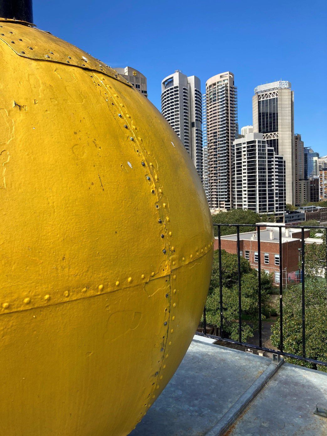 View from Sydney Observatory time ball tower. Nancy Cushing, March 2021.